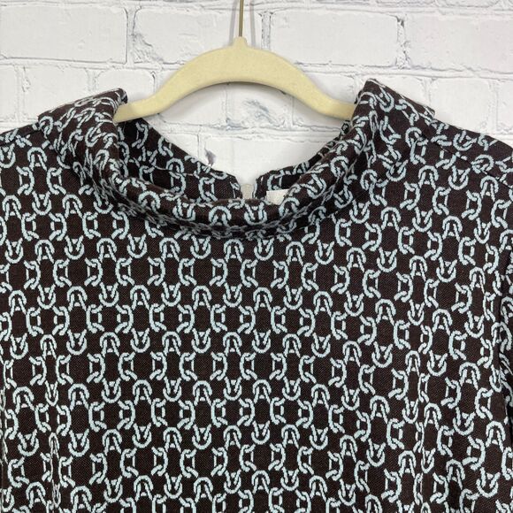 Tyler Böe Chain Link Shift Print Dress Women’s XL Preppy Career Office Chic - Picture 4 of 12